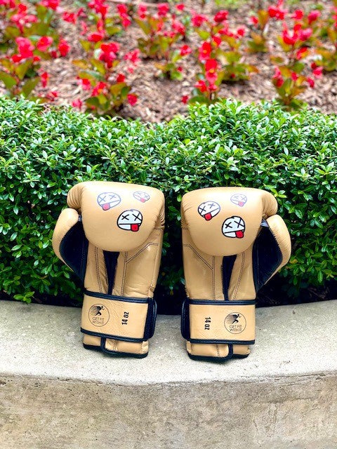 GFWI DeadFace Gold Boxing Gloves