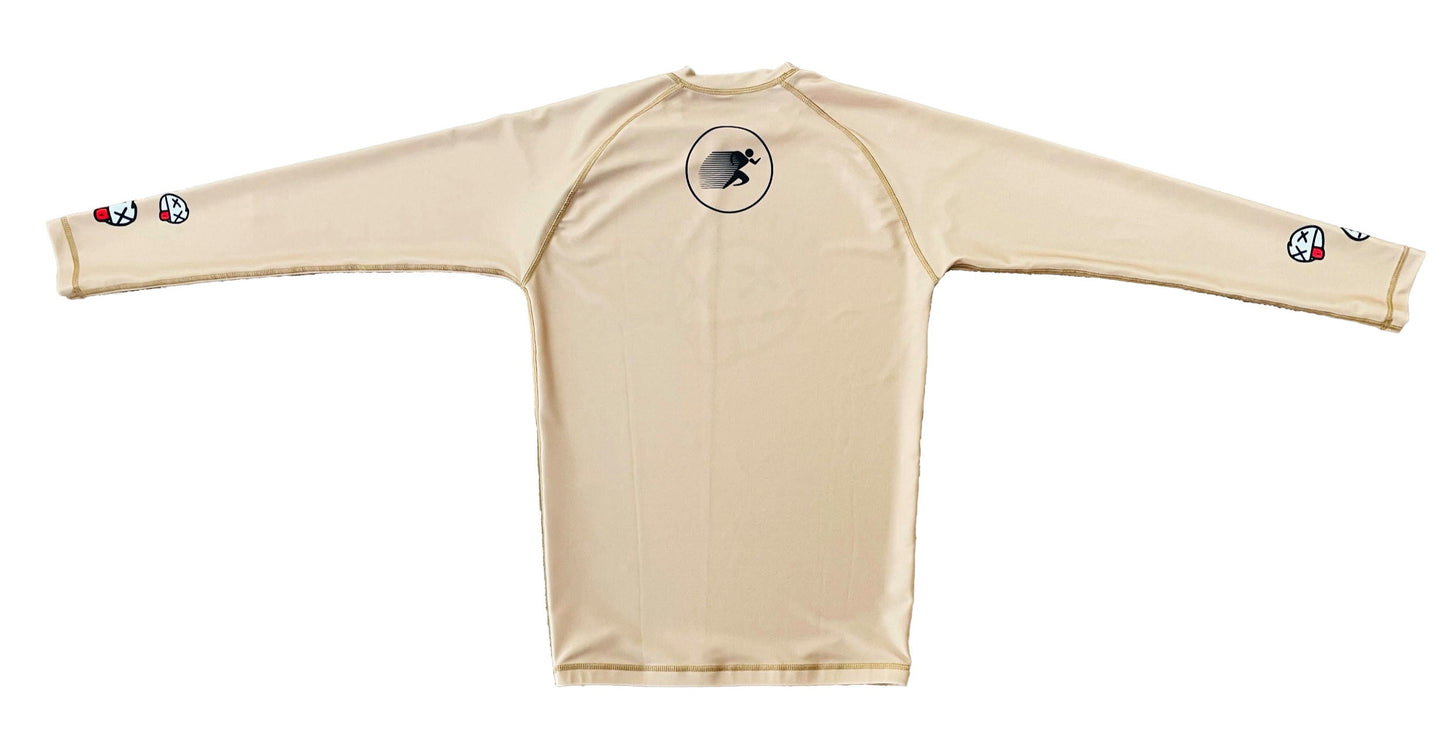 GFWI DEAD FACE Gold RASHGUARD LONG SLEEVE