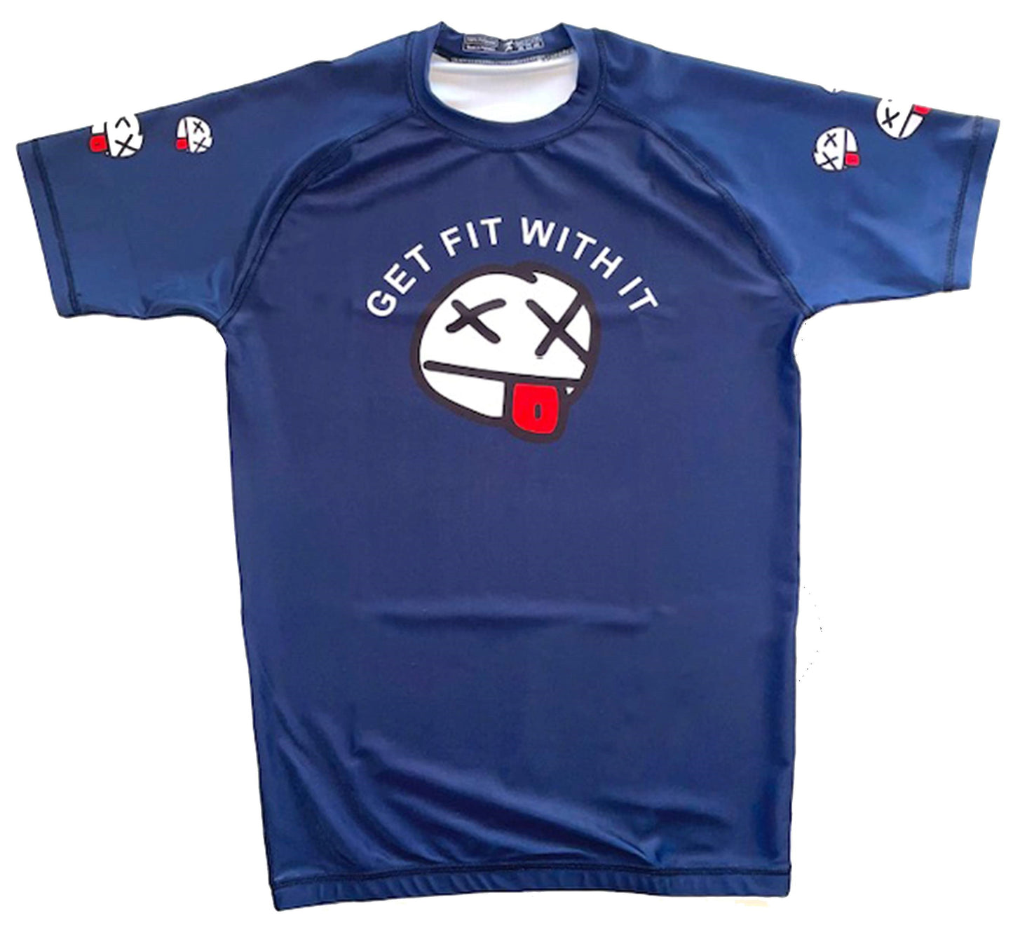 GFWI DEAD FACE Blue RASHGUARD SHORT SLEEVE