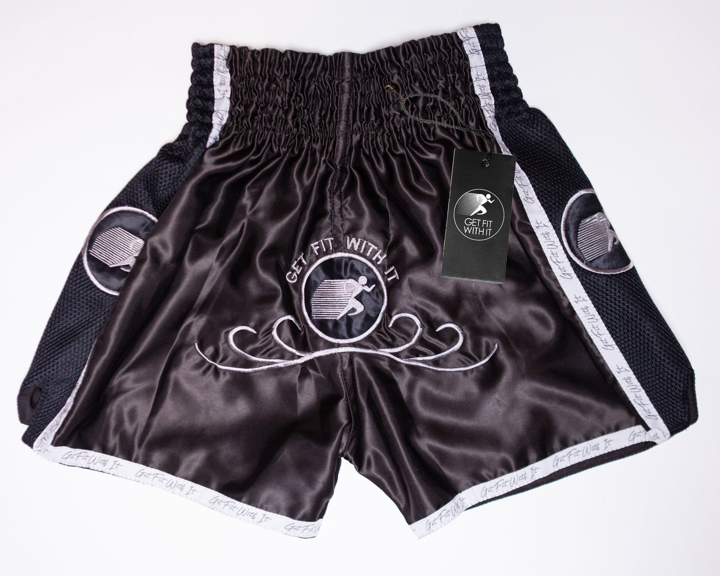 GFWI Black & White Muay Thai Shorts