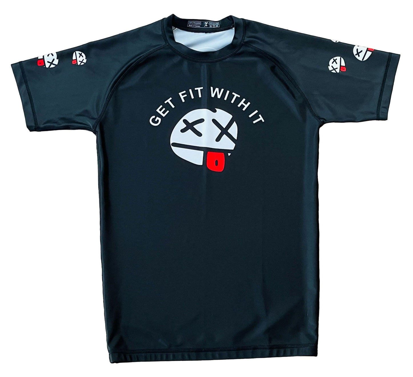 GFWI DEAD FACE Black RASHGUARD SHORT SLEEVE