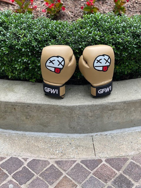 GFWI DeadFace Gold Boxing Gloves