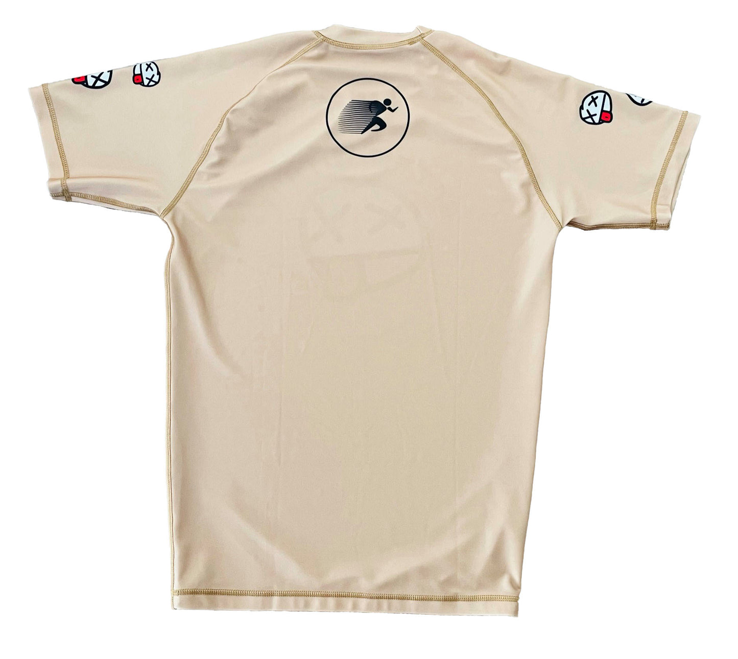 GFWI DEAD FACE Gold RASHGUARD SHORT SLEEVE