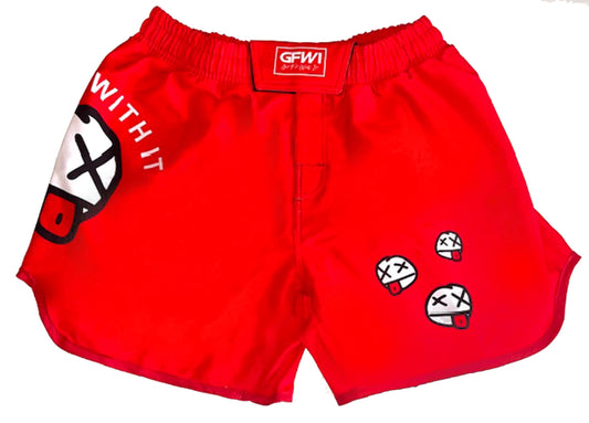GFWI Dead Face Red Shorts